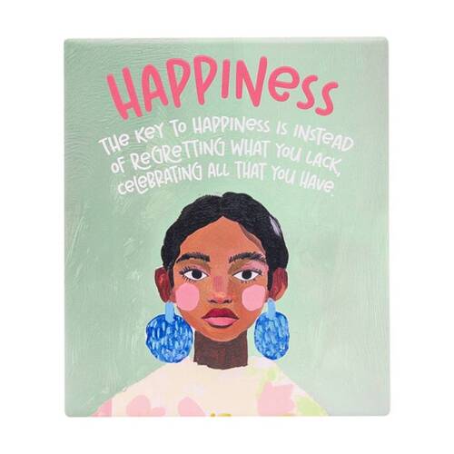 Splosh Billie Happiness Verse Ceramic W/ Hook & Stand 12x14x1cm