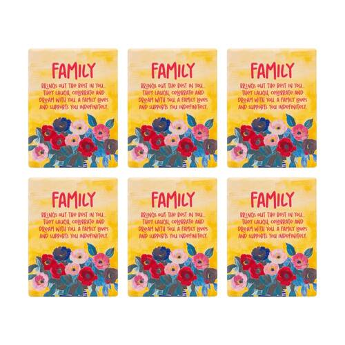 6PK Splosh Billie Family Ceramic Magnet Embossed Yellow 6x8x0.5cm