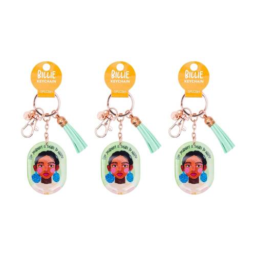 3PK Splosh Billie Journey Is Yours Keychain Acrylic Epoxy Green 11.5x4.5cm