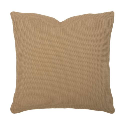 Bambury Milo Waffle Weave Cotton?Square Cushion Throw Pillow Chai 50x50cm