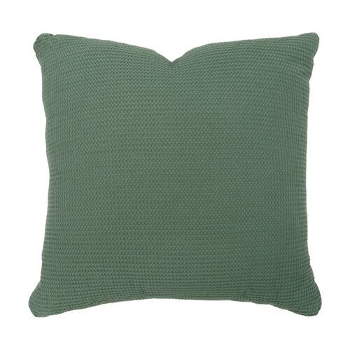 Bambury Milo Waffle Weave Cotton?Square Cushion Throw Pillow Juniper 50x50cm