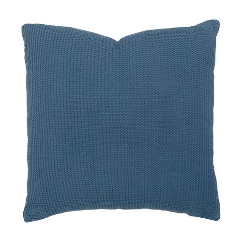 Bambury Milo Waffle Weave Cotton?Square Cushion Throw Pillow Ocean 50x50cm