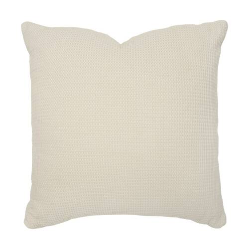 Bambury Milo Waffle Weave Cotton?Square Cushion Throw Pillow Stone 50x50cm