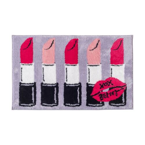 Betsey Johnson Lipstick Daydream Bath Mat Non-Slip Machine Washable 50x80cm