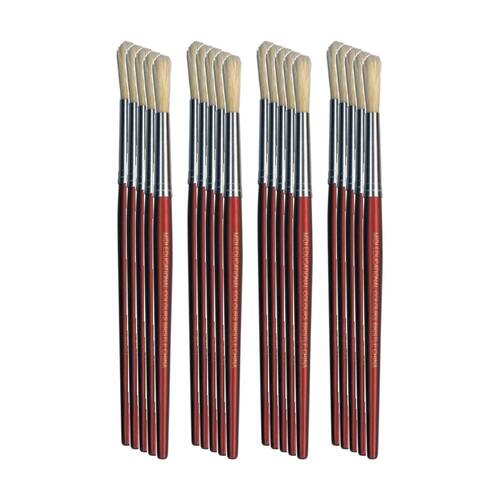 20PK Educational Colours Bristle Stubby Paint Brush Midi Art/Craft Supplies