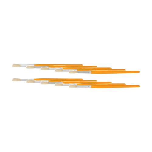 10PK Educational Colours Bristle Stubby Paint Brush Mini Art/Craft Supplies