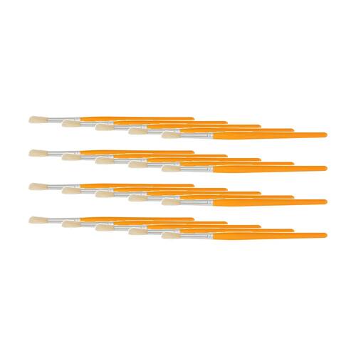 20PK Educational Colours Bristle Stubby Paint Brush Mini Art/Craft Supplies