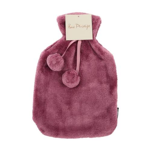 Bas Phillips Faux Mink Polyester?Hot Water Bottle Cover Wild Berry 2L 