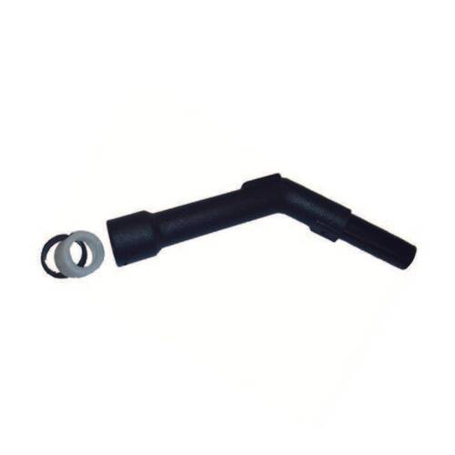 Cleanstar Bent End Piece Plastic W/ Hul Ring 32mm Vacuum Hose 35mm Rod Black