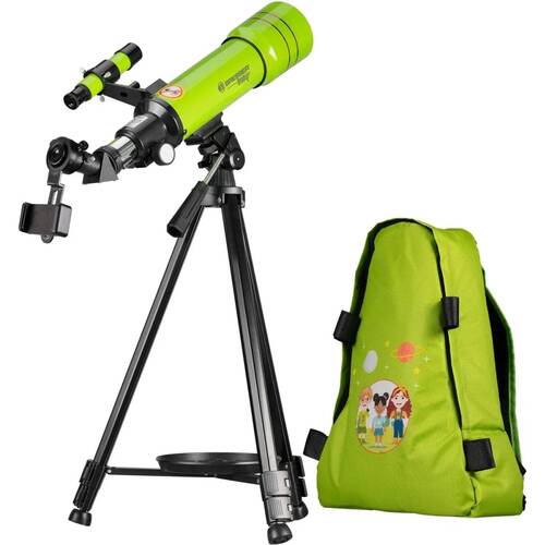 Bresser Junior Kids Refracting Telescope 70mm 400mm With Backpack Green 8Y+
