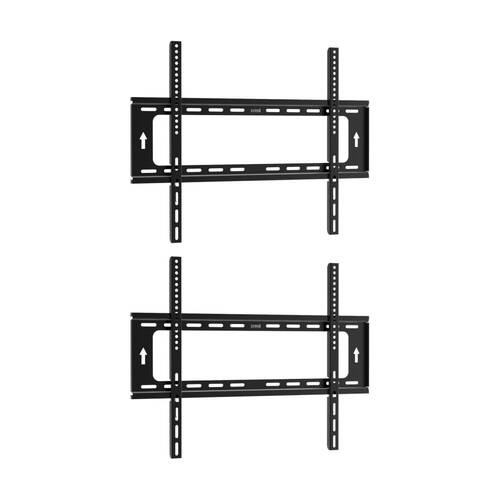 2PK Crest Fixed TV Mount Fits 37 To 90 Inch Holds 100kg High-Grade Steel Black