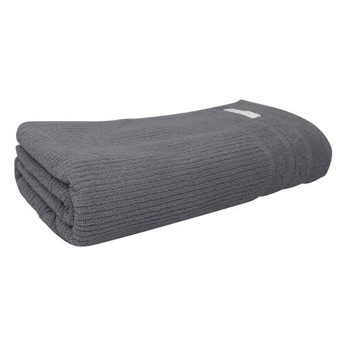 Bas Phillips Cairo Ribbed Towel Collection Cotton Bath Sheet 160cm Graphite