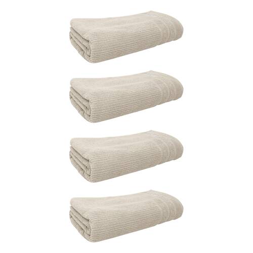 4x Bas Phillips Cairo Ribbed Towel Collection Cotton Bath Sheet 160x80cm Desert