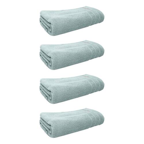 4x Bas Phillips Cairo Ribbed Towel Collection Cotton Bath Sheet 160cm Aqua Ice