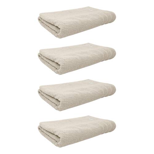 4x Bas Phillips Cairo Ribbed Collection Cotton Bath Towel 137x68cm Desert