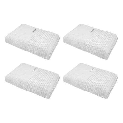 4x Bas Phillips Hayman Zero Twist Bath Sheet 600Gsm Cotton 160x80cm White