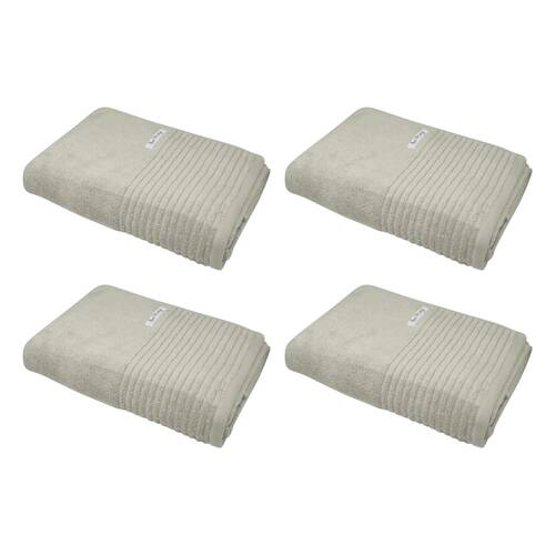 4x Bas Phillips Hayman Zero Twist Bath Sheet 600Gsm Cotton 160x80cm Oatmeal