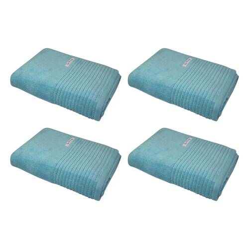 4x Bas Phillips Hayman Zero Twist Bath Sheet 600Gsm Cotton 160x80cm Ocean