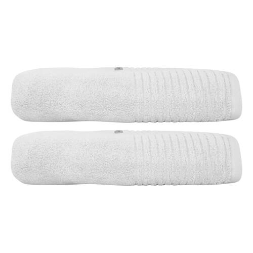 2x Bas Phillips Hayman Zero Twist Bath Towel 600Gsm Cotton 137x68cm White