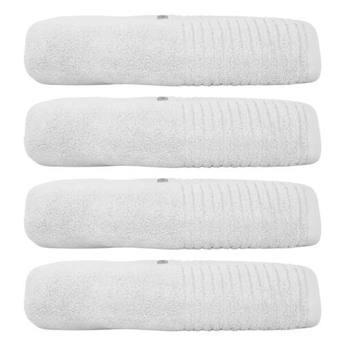 4x Bas Phillips Hayman Zero Twist Bath Towel 600Gsm Cotton 137x68cm White
