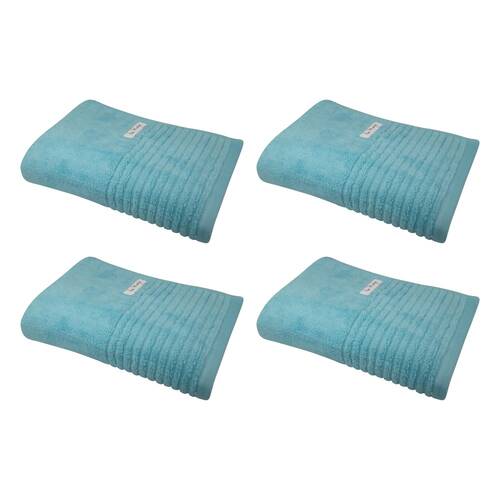 4x Bas Phillips Hayman Zero Twist Bath Towel 600Gsm Cotton 137x68cm Ocean