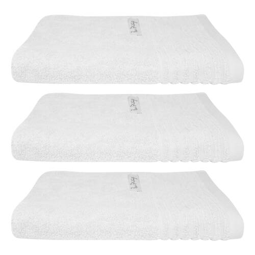 3x Bas Phillips Hayman Zero Twist Hand Towel 600Gsm Cotton 60x40cm White