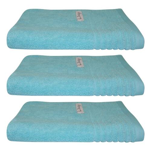3x Bas Phillips Hayman Zero Twist Hand Towel 600Gsm Cotton 60x40cm Ocean