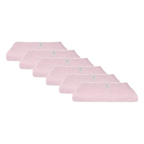 6x Bas Phillips Hayman Zero Twist Hand Towel 600Gsm Cotton 60x40cm Orchid