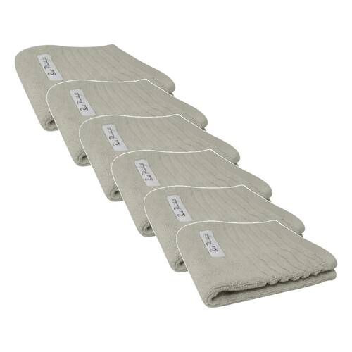6x Bas Phillips Hayman Zero Twist Face Washer Towel 600Gsm Cotton 33cm Oatmeal