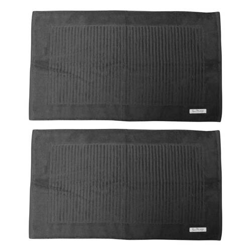 2x Bas Phillips Hayman Zero Twist Bath Mat 600Gsm Cotton 78x48cm Eclipse
