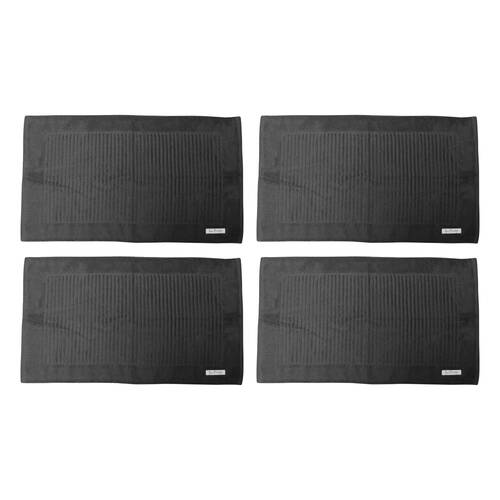 4x Bas Phillips Hayman Zero Twist Bath Mat 600Gsm Cotton 78x48cm Eclipse