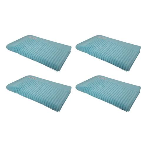 4x Bas Phillips Hayman Zero Twist Bath Mat 600Gsm Cotton 78x48cm Ocean