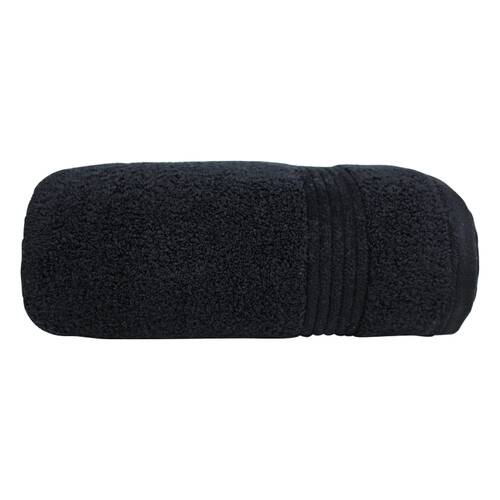 Bas Phillips Valencia Zero Twist Cotton Bath Towel 68 x 137cm Black