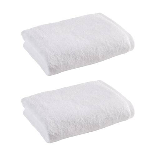 2PK Christy Cirrus Bath Towel Combed Cotton 450GSM Fast Drying White