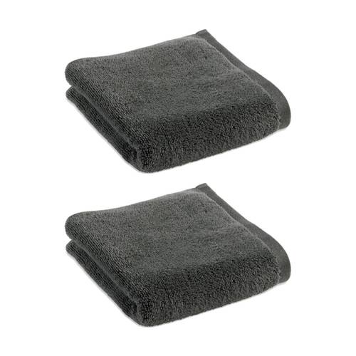 2PK Christy Cirrus Hand Towel Combed Cotton 450GSM Fast Drying Charcoal