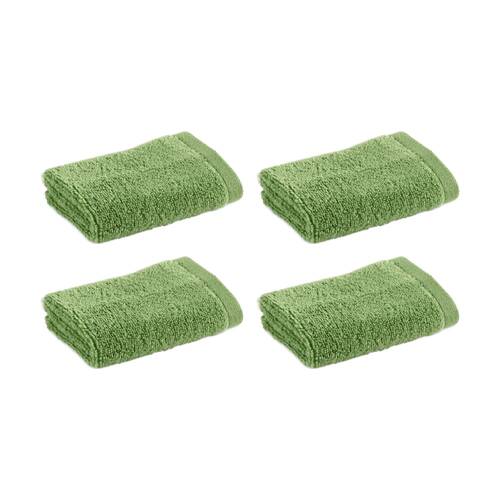 4PK Christy Cirrus Face Washer Combed Cotton 450GSM Fast Drying Apple Green
