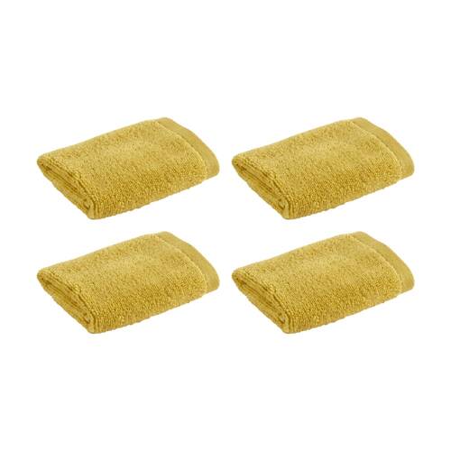 4PK Christy Cirrus Face Washer Combed Cotton 450GSM Fast Drying Sunflower
