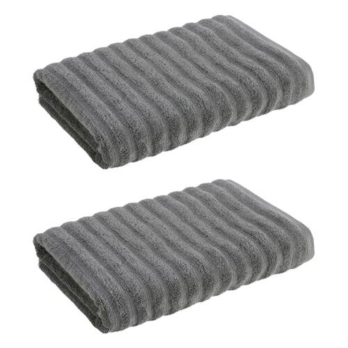 2x Christy Kensington Bathroom King Bath Towel Cotton 147x76 cm Charcoal