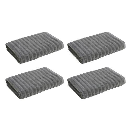 4x Christy Kensington Bathroom King Bath Towel Cotton 147x76 cm Charcoal
