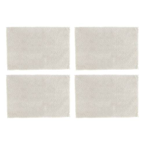 4x Christy Kensington Bathroom Bath Mat Microfibre 90x60 cm Silver
