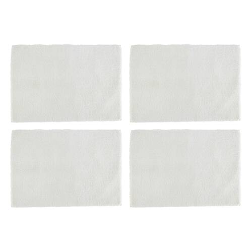 4x Christy Kensington Bathroom Bath Mat Microfibre 90x60 cm White