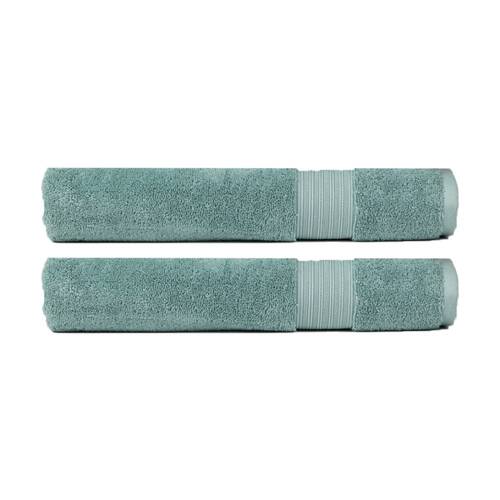 2PK Christy Sovereign Combed Cotton Bath Towel 650GSM Plush Mineral Blue King