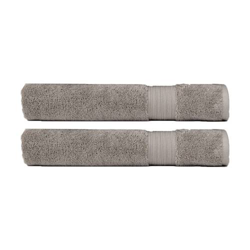2PK Christy Sovereign Combed Cotton Bath Towel 650GSM Plush Soft Silver King