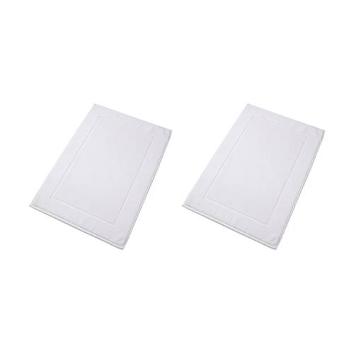 2PK Christy Sovereign Bath Mat Combed Cotton 1000GSM Plush Luxurious White