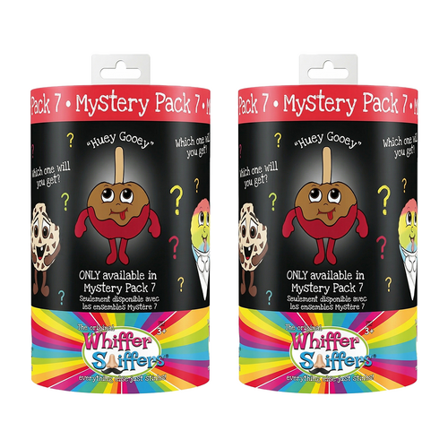 2x Whiffer Sniffers Mystery Pack 7 Scented Backpack Clip Assorted