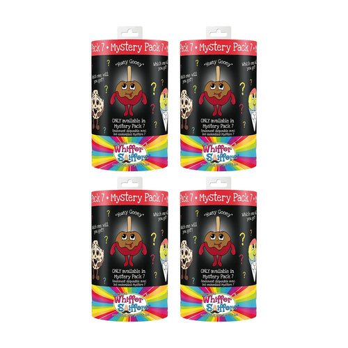 4x Whiffer Sniffers Mystery Pack 7 Scented Backpack Clip Assorted