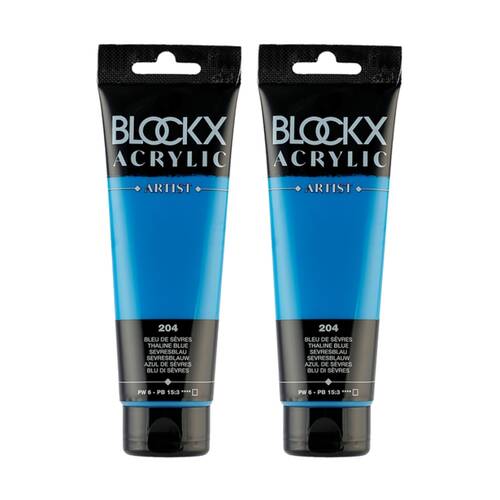 2PK Blockx Acrylic 120ml Paint Tube Art/Craft - Bleu De Sevres