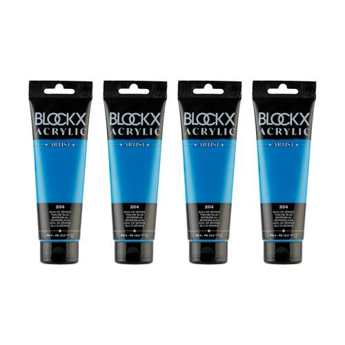 4PK Blockx Acrylic 120ml Paint Tube Art/Craft - Bleu De Sevres