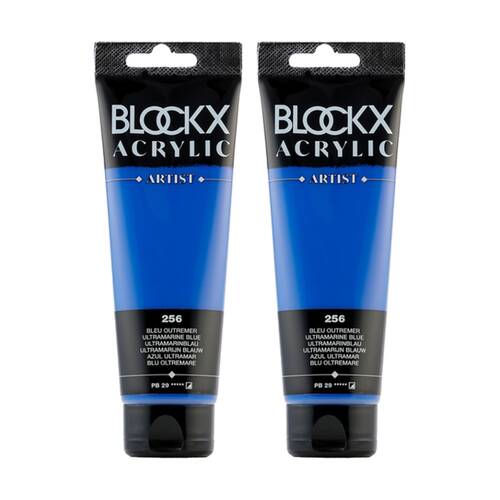 2PK Blockx Acrylic 120ml Paint Tube Art/Craft - Blue