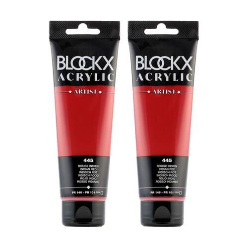 2PK Blockx Acrylic 120ml Paint Tube Art/Craft - Indian Red